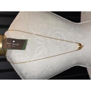 Kate Spade Gold Tone Heart Pendant Necklace